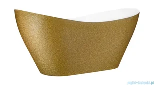 Besco Viya Glam złota 170x72cm wanna wolnostojąca + odpływ klik-klak #WMD-170-VZ | - Wanny z hydromasażem - miniaturka - grafika 1