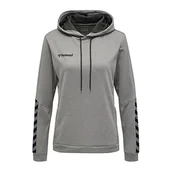 Bluzy damskie - hummel Hummel damska bluza z kapturem z poliestru, szary melanż, XS 204932-2006-XS - miniaturka - grafika 1