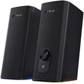 Głośniki komputerowe - Głośniki Trust GXT 612 Cetus RGB-Illuminated 2.0 Speaker Set, Bluetooth (24970) Czarne - miniaturka - grafika 1