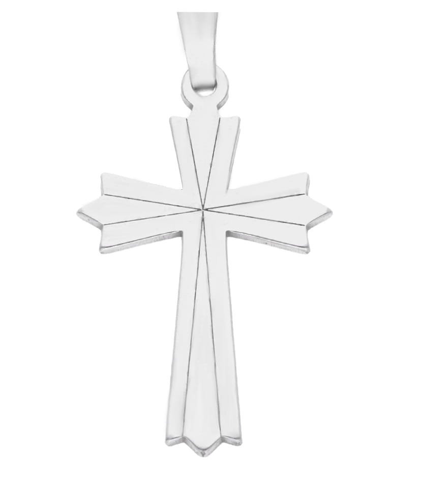 Krzyżyk srebrny rodowany KC007R