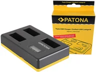 Ładowarki i akumulatory - Ładowarka potrójna Patona LCD USB Charger do akumulatorów Canon LP-E17 - miniaturka - grafika 1