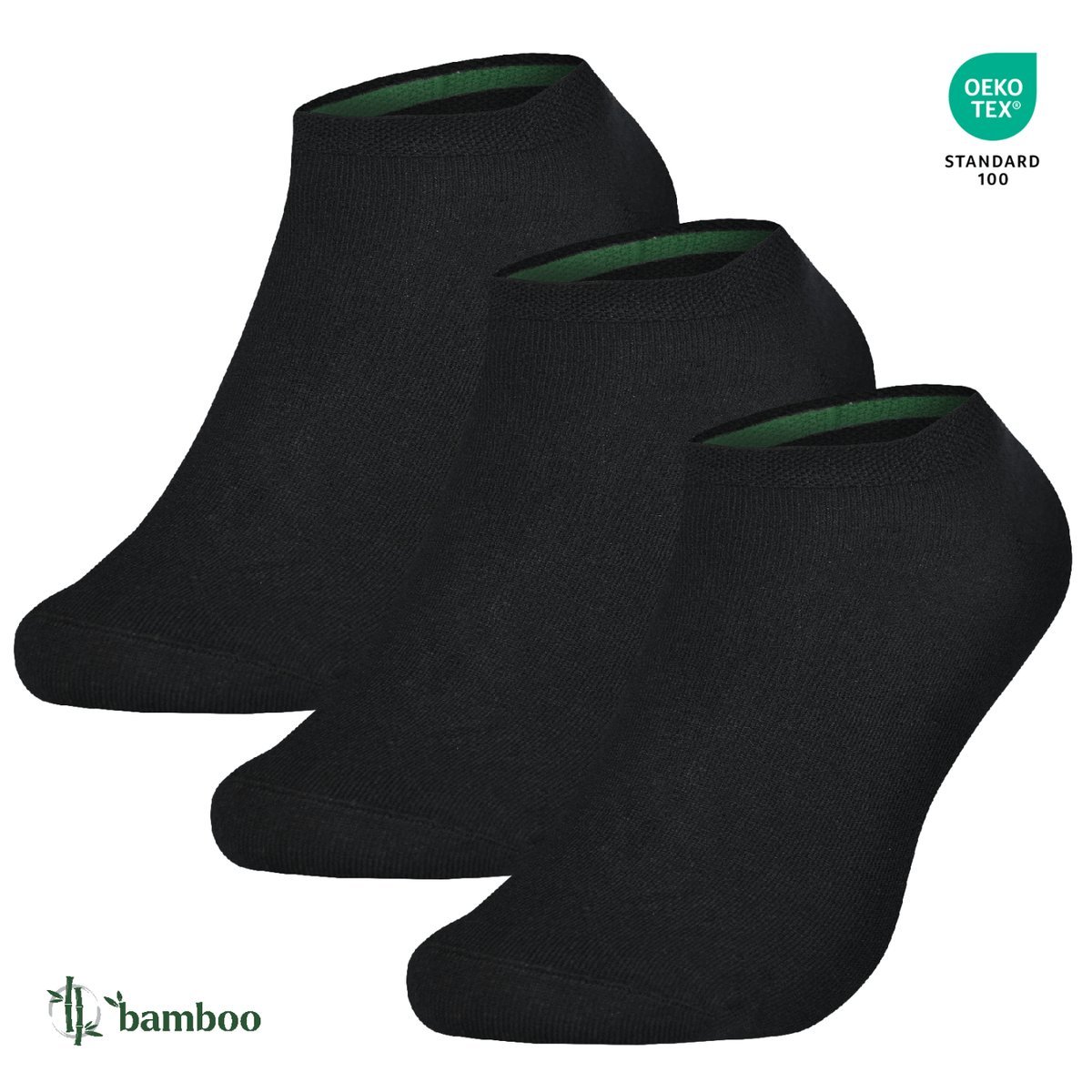Stopki męskie Bambusowe Czarne 3 pary rozmiar 41-46 komfortowe oddychające