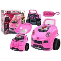Zestaw majsterkowicza auto różowe Leantoys - Mały majsterkowicz - miniaturka - grafika 1