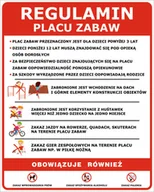 Akcesoria BHP - Tablica Regulamin placu zabaw 5, 48x60cm PCV 5mm - miniaturka - grafika 1