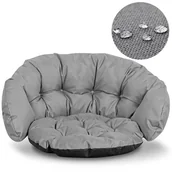 Poduszki ogrodowe - Poduszka Bocianie Gniazdo Z Oparciem Na Huśtawkę Fotel Wodoodporna Szary 122X40 - miniaturka - grafika 1