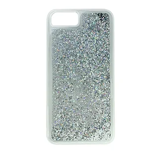 Babaco Etui na telefon iPhone 7 PLUS/ 8 PLUS płynny efekt brokatu, srebrne - Etui i futerały do telefonów - miniaturka - grafika 1