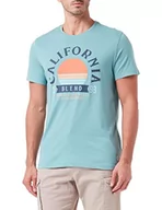 Koszulki męskie - Blend Męski T-shirt 20714050, 164712/Mineral Blue, M - miniaturka - grafika 1