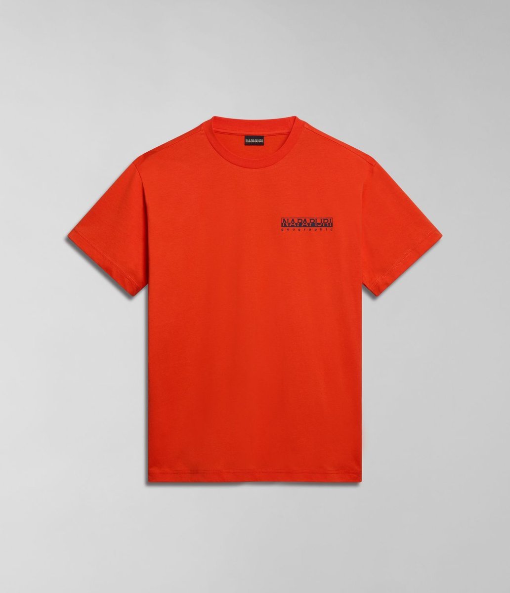 t-shirt uomo napapijri s-gouin np0a4htq a63 orange spicy