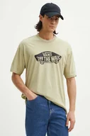 Koszulki męskie - Vans t-shirt bawełniany męski kolor zielony z nadrukiem VN00004XD3Z1 - miniaturka - grafika 1