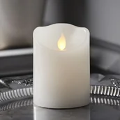 Świece - Świeca Led woskowa M-TWINKLE biała 10cm ruchomy płomyk - miniaturka - grafika 1