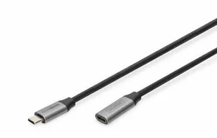 Kabel przedłużający USB 3.0 60W/5Gbps Typ USB C/USB C M/Ż 0,5m Czarny - Kable komputerowe i do monitorów - miniaturka - grafika 1