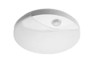 Lampy sufitowe - GTV Plafon oprawa sufitowa Logos LED 16W 1200lm 360° IP44 z czujnikiem ruchu biała LD-LOG16W-LED - miniaturka - grafika 1