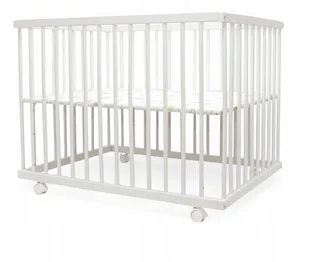 Łóżeczko Dziecięce Kojec Drewniany BUKOWY KÓŁKA 90x70cm Jakość PREMIUM - Łóżeczka i kojce - miniaturka - grafika 1