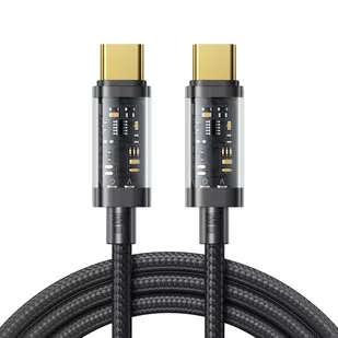 Joyroom kabel przewód USB Typ-C - USB Typ-C 100W 1,2m czarny S-CC100A12 - Kable USB - miniaturka - grafika 1