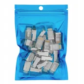 Pozostałe akcesoria sieciowe - Przezroczyste Wtyczki RJ45 Przelotowe CAT 6 Ekranowane FTP 25 sztuk - miniaturka - grafika 1