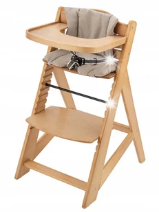 Krzesełko Fotelik Do Karmienia Drewniane Składane Dla DziecI + Taca MOBY - Krzesełka do karmienia - miniaturka - grafika 1