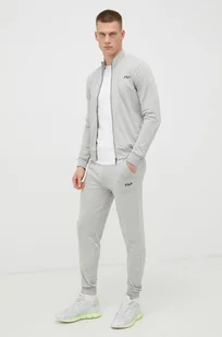 Fila dres FRENCH TERRY męski kolor szary FPS1089 - Dresy męskie - miniaturka - grafika 1