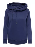 Bluzy damskie - ONLY Damska bluza z kapturem ONLJALENE L/S SWT NOOS, Patriot Blue, S, niebieski (Patriot Blue), S - miniaturka - grafika 1