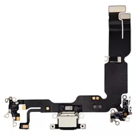 Części serwisowe do telefonów - Gniazdo złącze port dock ładowania mikrofon dolny taśma flex Lightning do Apple iPhone 15 Plus (OEM Oryginał) (Czarny) - miniaturka - grafika 1