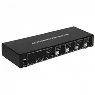 Przełączniki KVM - Techly 101935 Przełącznik KVM 4/1 DisplayPort/USB 4K 30Hz, hub USB | - miniaturka - grafika 1