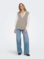 Kamizelki damskie - ONLY Kamizelka w kolorze kremowym - miniaturka - grafika 1