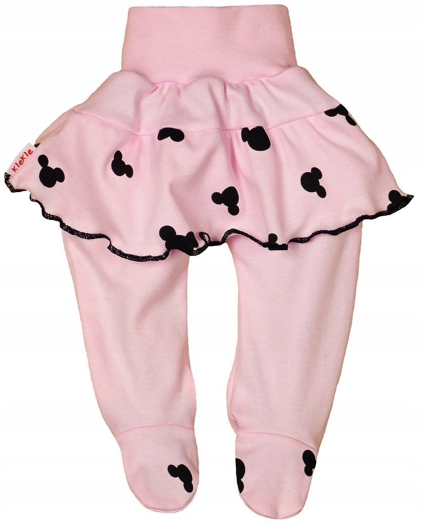 PÓŁŚPIOCHY BEZUCISKOWE z FALBANKĄ myszka RÓŻ r 74 KLEKLE