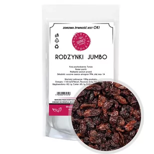 Rodzynki Jumbo - 1kg pyszne słodkie - Owoce świeże i suszone - miniaturka - grafika 1