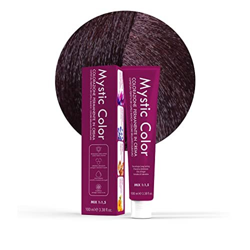 Mystic Color Mahoń 4,5 - Farba do włosów - Profesjonalna farba w kremie długotrwała - z hydrolizowaną keratyną, olejkiem arganowym i nagietkiem - 100 ml