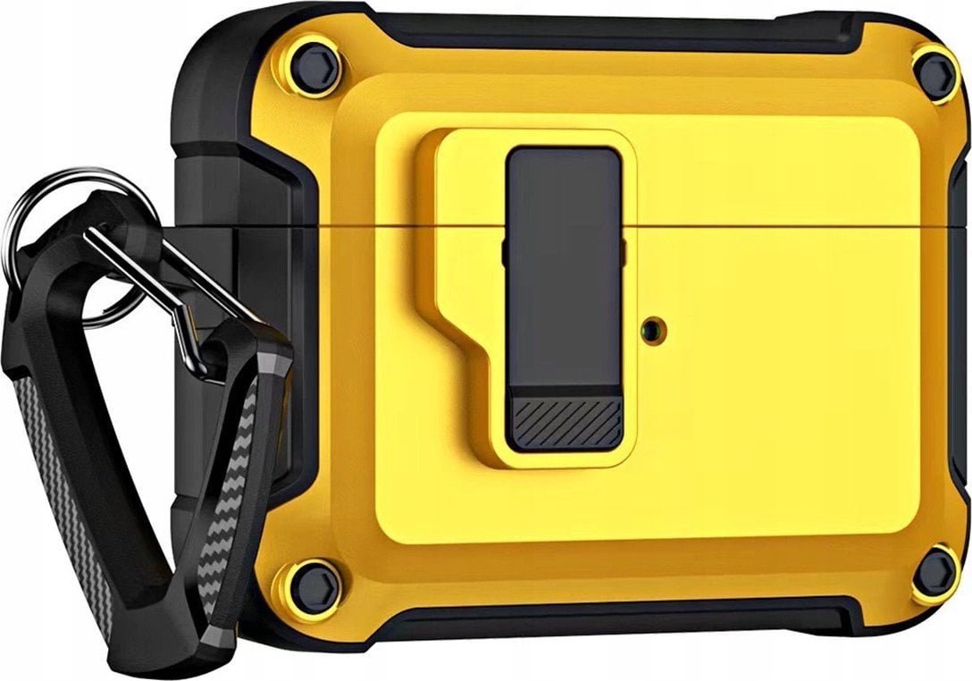 Hurtel Pro Armour Airpods Case with hook - AirPods 4 yellow
