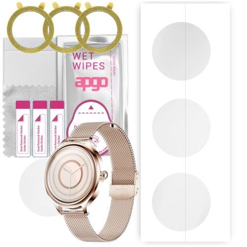 3x folia ochronna hydrożelowa do Kumi K3 - apgo Smartwatch Hydrogel Protection Ochrona na ekran smartwatcha