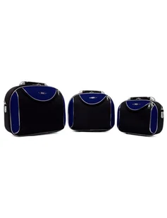 Zestaw kuferków podróżnych 3w1 773 XXL XL L CZARNO-GRANATOWY - Walizki - miniaturka - grafika 1