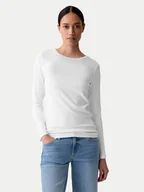 Bluzki damskie - Gap Bluzka 540609-04 Biały Slim Fit - miniaturka - grafika 1