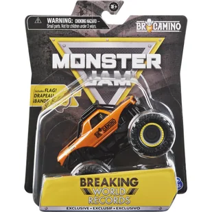 MONSTER JAM TRUCK AUTO TERENOWE 1-PAK BREAKING WORLD RECORDS BROCAMINO 1:64 - Samochody i pojazdy dla dzieci - miniaturka - grafika 1