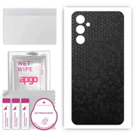 Szkła hartowane na telefon - Folia naklejka skórka strukturalna na TYŁ do Samsung Galaxy A54 -  Plaster Miodu Czarny - apgo SKINS - miniaturka - grafika 1