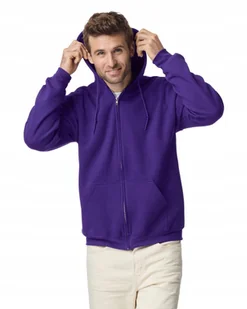 Bluza Rozpinana z Kapturem KOLORY Gildan HEAVY 18600 FIOLET L - Bluzy męskie - miniaturka - grafika 1