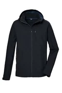 Kurtki męskie - killtec Męska kurtka softshellowa/kurtka outdoorowa z kapturem KOS 103 MN SFTSHLL JCKT, czarno-niebieska, XL, 42814-000 - miniaturka - grafika 1
