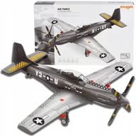 Klocki - KLOCKI KONSTRUKCYJNE SAMOLOT MYŚLIWIEC ZESTAW DLA DZIECI MILITARIA MODEL - miniaturka - grafika 1