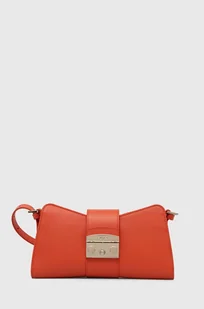 Furla torebka skórzana kolor pomarańczowy - Torebki damskie - miniaturka - grafika 1