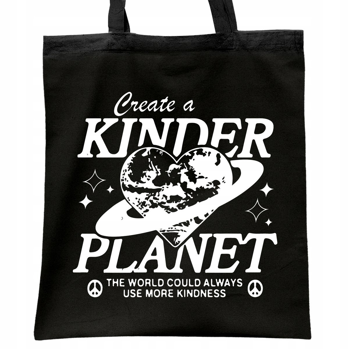 Torba bawełniana czarna na zakupy Eco Ekologia Przyroda Prezent