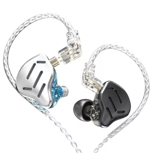 KZ ZAX In Ear Wired Earphones 1DD 7BA HiFi with Mic- Silver - Słuchawki - miniaturka - grafika 3