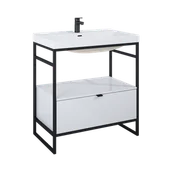 Szafki łazienkowe - ELITA  INDUS 80 1S WHITE HG DO STELAŻA SZAFKA PODUMYWALKOWA STOJĄCA NA NÓŻKACH 168672 - miniaturka - grafika 1