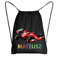 Plecaki worki - Worek Szkolny Workoplecak WF Do Przedszkola Szkoły F1 FORMUŁA 1 + IMIĘ 2 - miniaturka - grafika 1