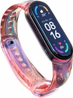 Akcesoria do smartwatchy - Zamienna silikonowa opaska pasek bransoleta bransoletka do Xiaomi Mi Band 6 / 5 czerwony - miniaturka - grafika 1
