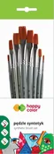 Pędzle - GDD Pędzle artystyczne syntet.płaskie 8szt HAPPY COLOR - miniaturka - grafika 1