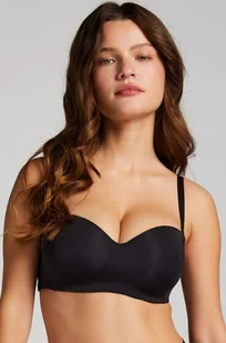 Hunkemöller Usztywniony biustonosz push-up bez ramiączek na fiszbinach Smooth Czarny - Biustonosze - miniaturka - grafika 1