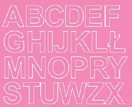 Pasmanteria - Litery samoprzylepne z połyskiem, różowe, 4 cm - miniaturka - grafika 1