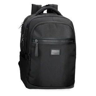 Pepe Jeans Blackmore 15,6-calowy plecak na laptopa czarny 30 x 42 x 14,5 cm poliester z akcentami ze sztucznej skóry 14,5 l by Joumma Bags, Czarny (Black), Talla única, plecak na laptopa - Torby na laptopy - miniaturka - grafika 1