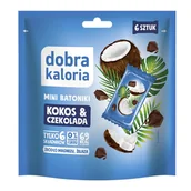 Batoniki - Mini batoniki Kokos & Czekolada Dobra Kaloria 102 g | Batony bez dodatku cukru - miniaturka - grafika 1