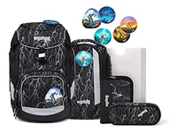 Plecaki - ergobag Super ReflectBear Glow Plecak, Młodzież Unisex, Czarny (czarny), Rozmiar Uniwersalny - miniaturka - grafika 1