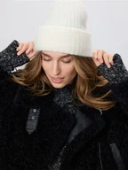Czapki damskie - Reserved - Czapka z wełną i moherem - kremowy - miniaturka - grafika 1